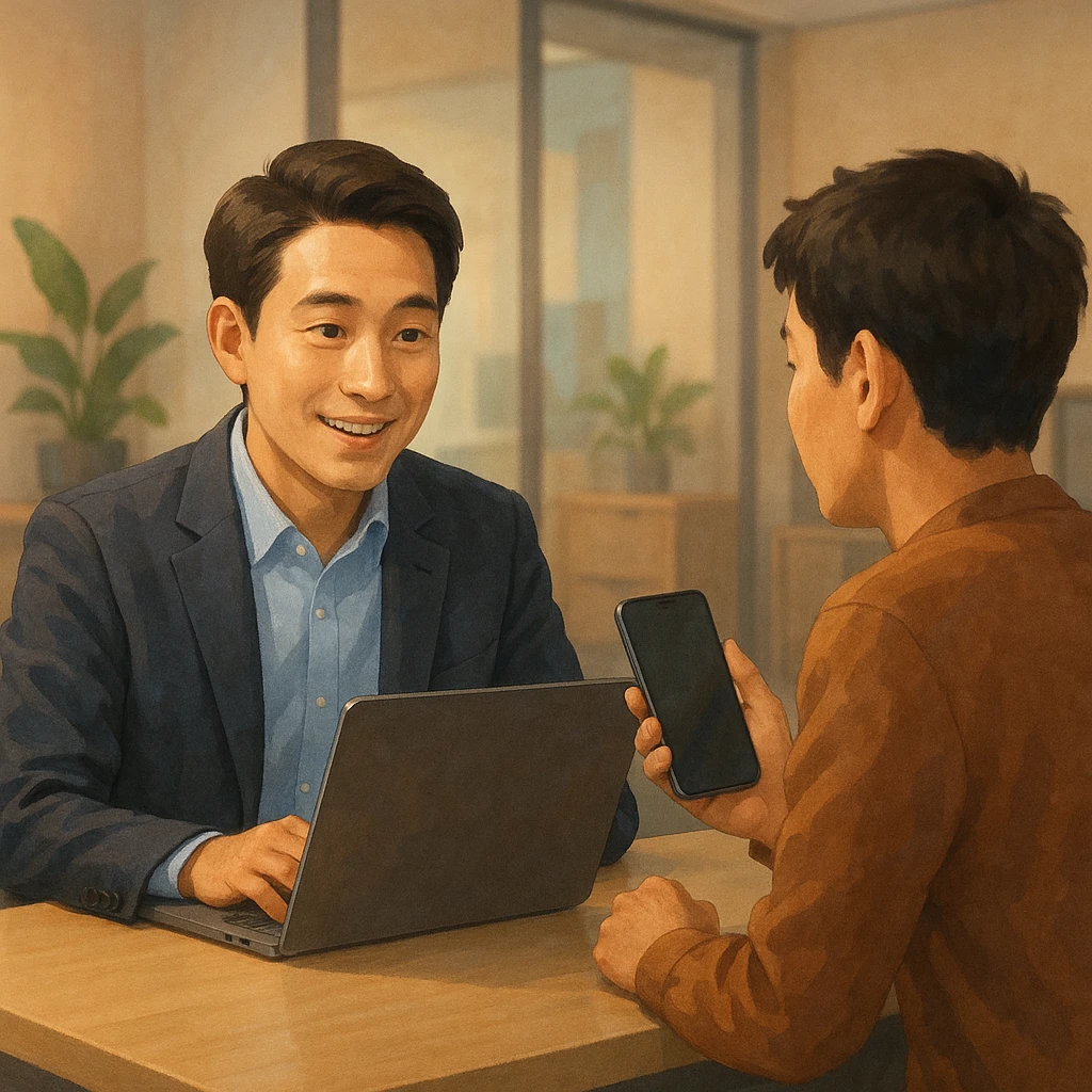 동해 휴대폰 현금화 폰테크 상담 이미지